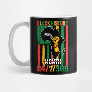 Black History month 24/7/365 African American Black History T-Shirt Mug